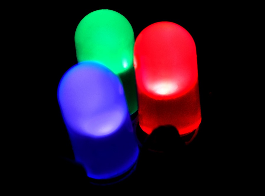 Individual LEDs. Red, Green, and Blue