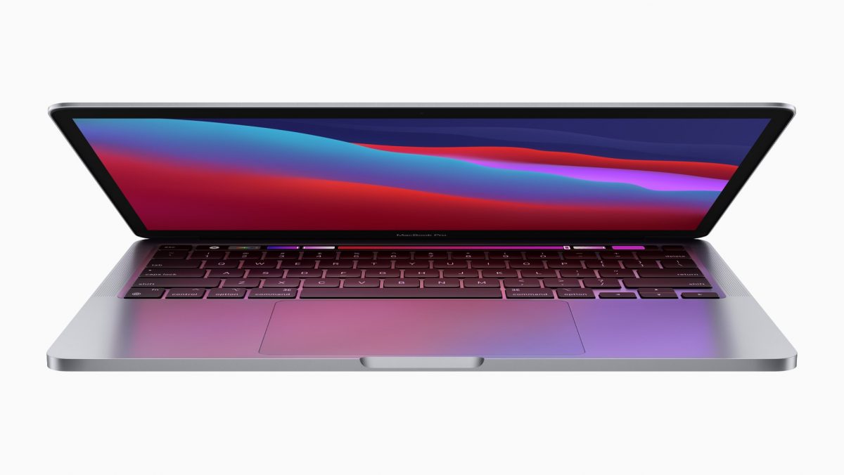 13-inch MacBook Pro with M1 Chip half folded