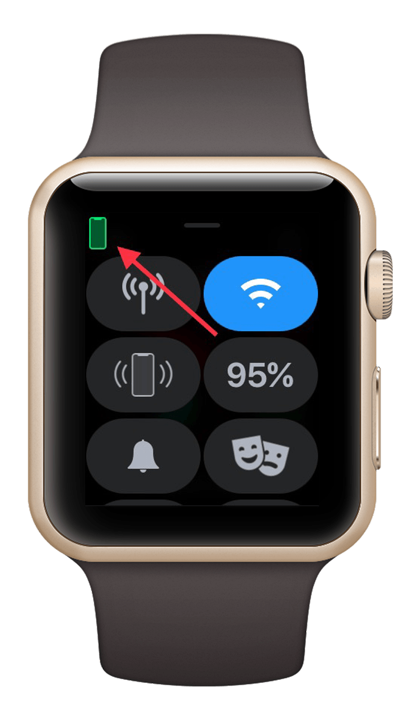 Apple Watch connection to iPhone indication.