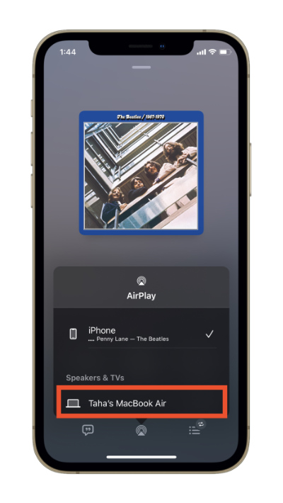 AirPlay Music from iPhone or iPad to Mac.