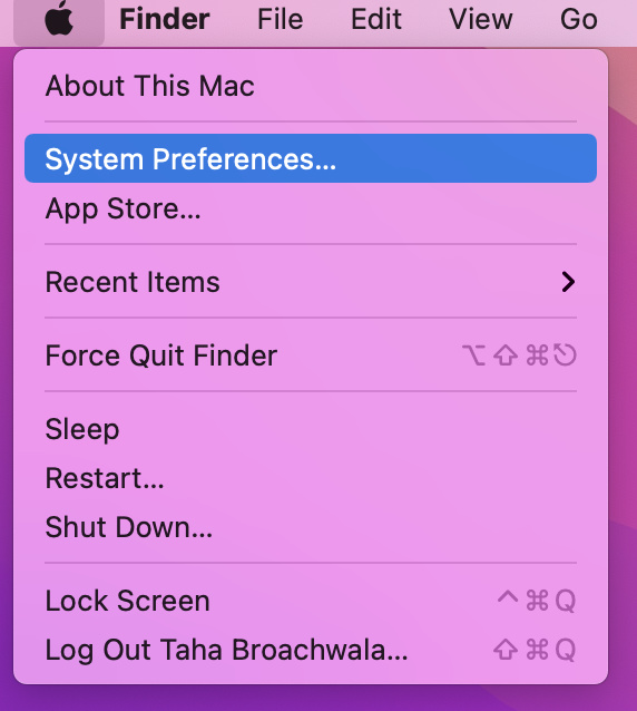 macOS 12 System Preferences