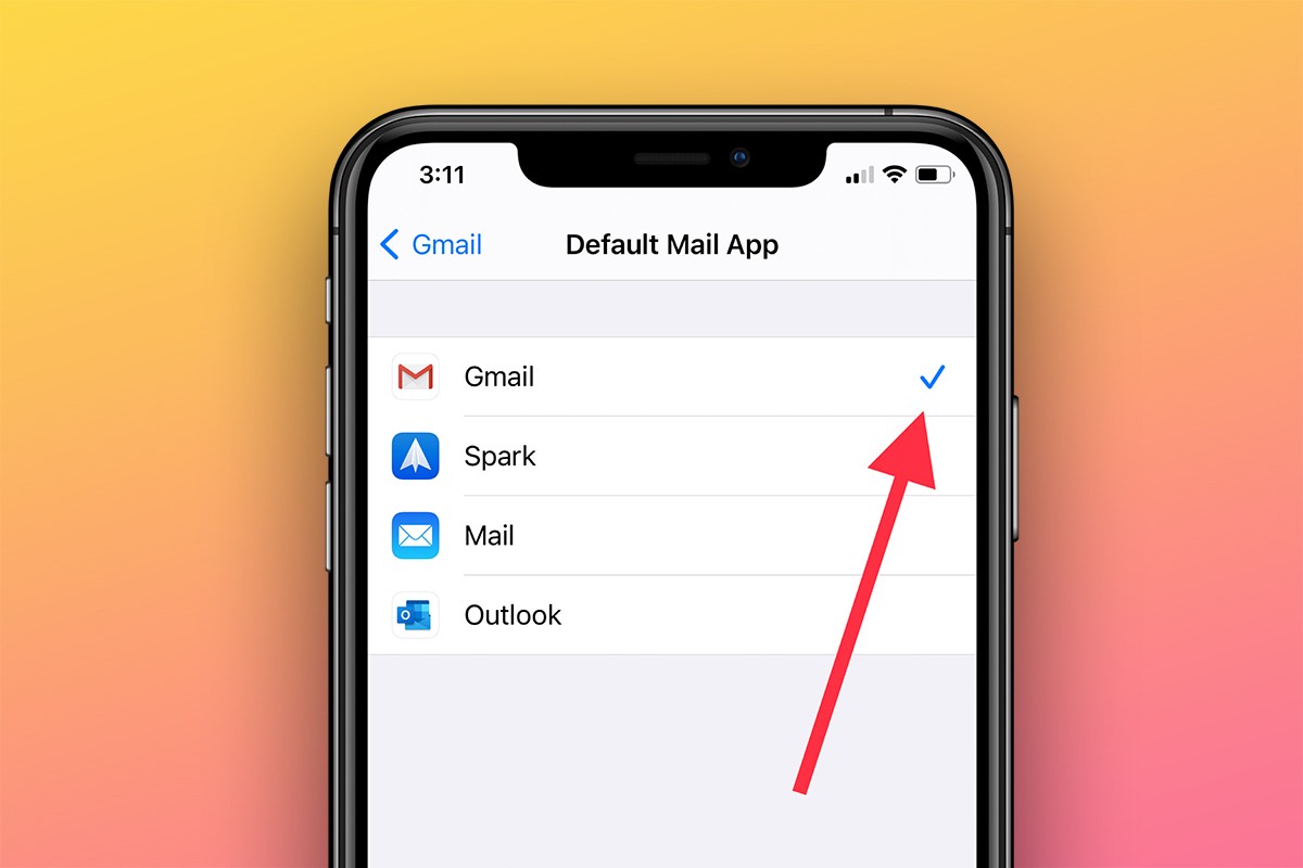 How to set default email folder on iphone