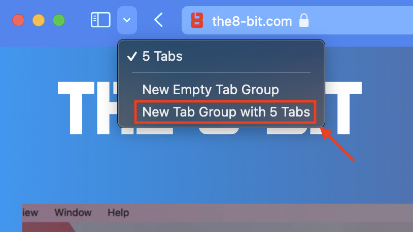 Safari Grouping Existing Tabs