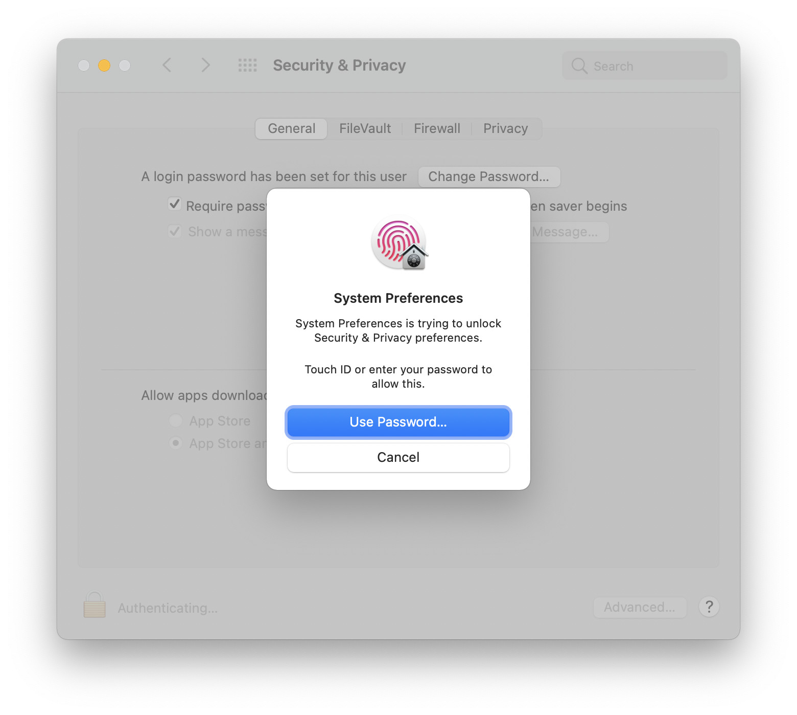 Security and Privacy Prefs