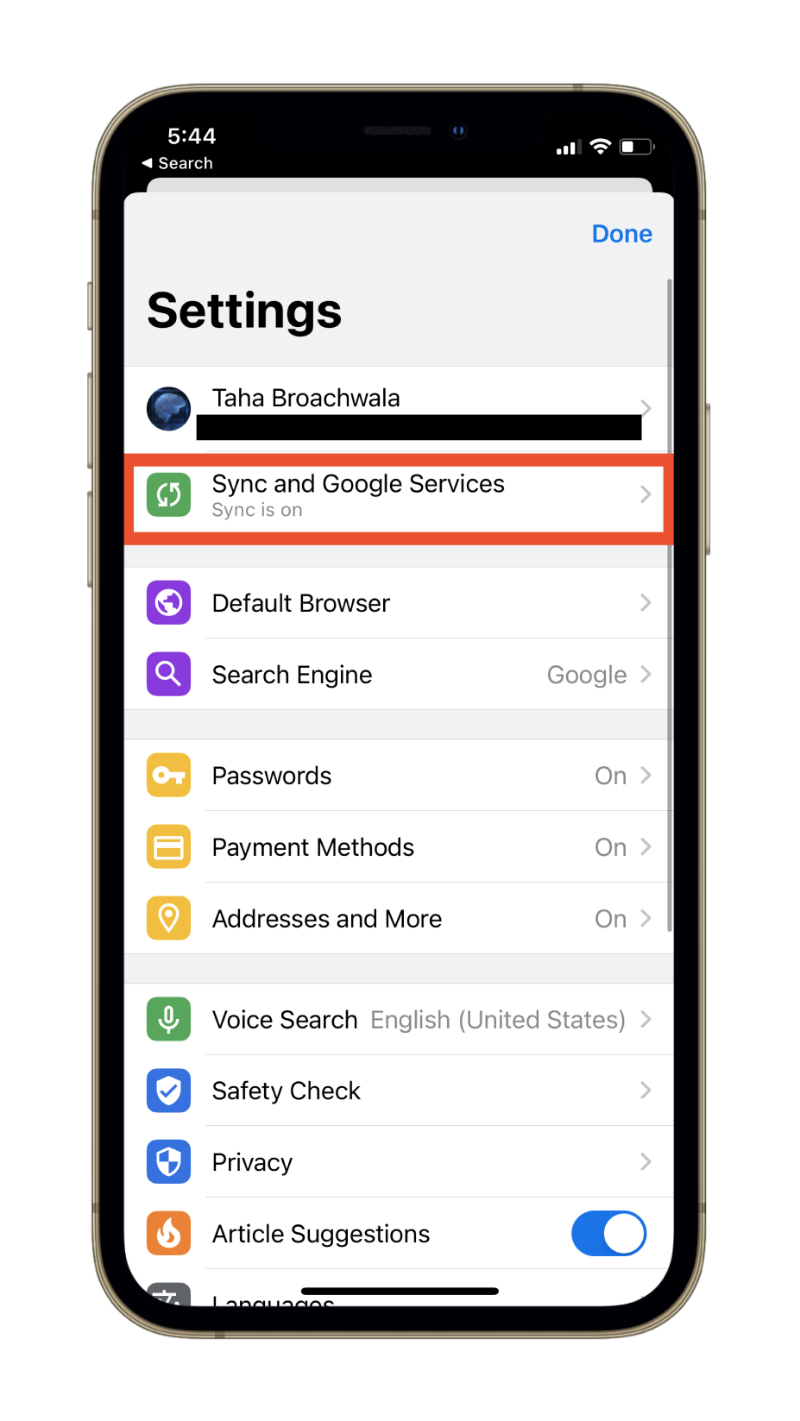 Sync and Google Services