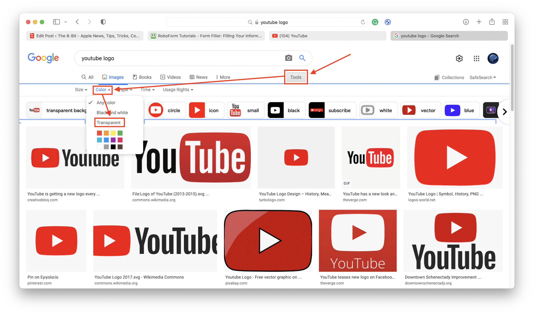 YouTube Logo Google Search